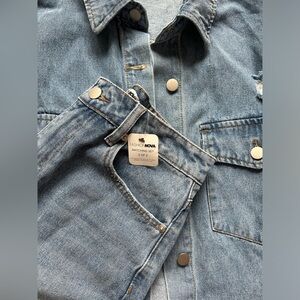 Fashionnova 2 piece denim matching skirt set. Size small.